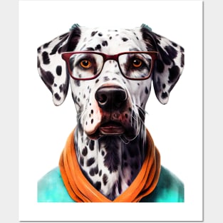 Hipster Dog Dalmatian #Dalmatian Posters and Art